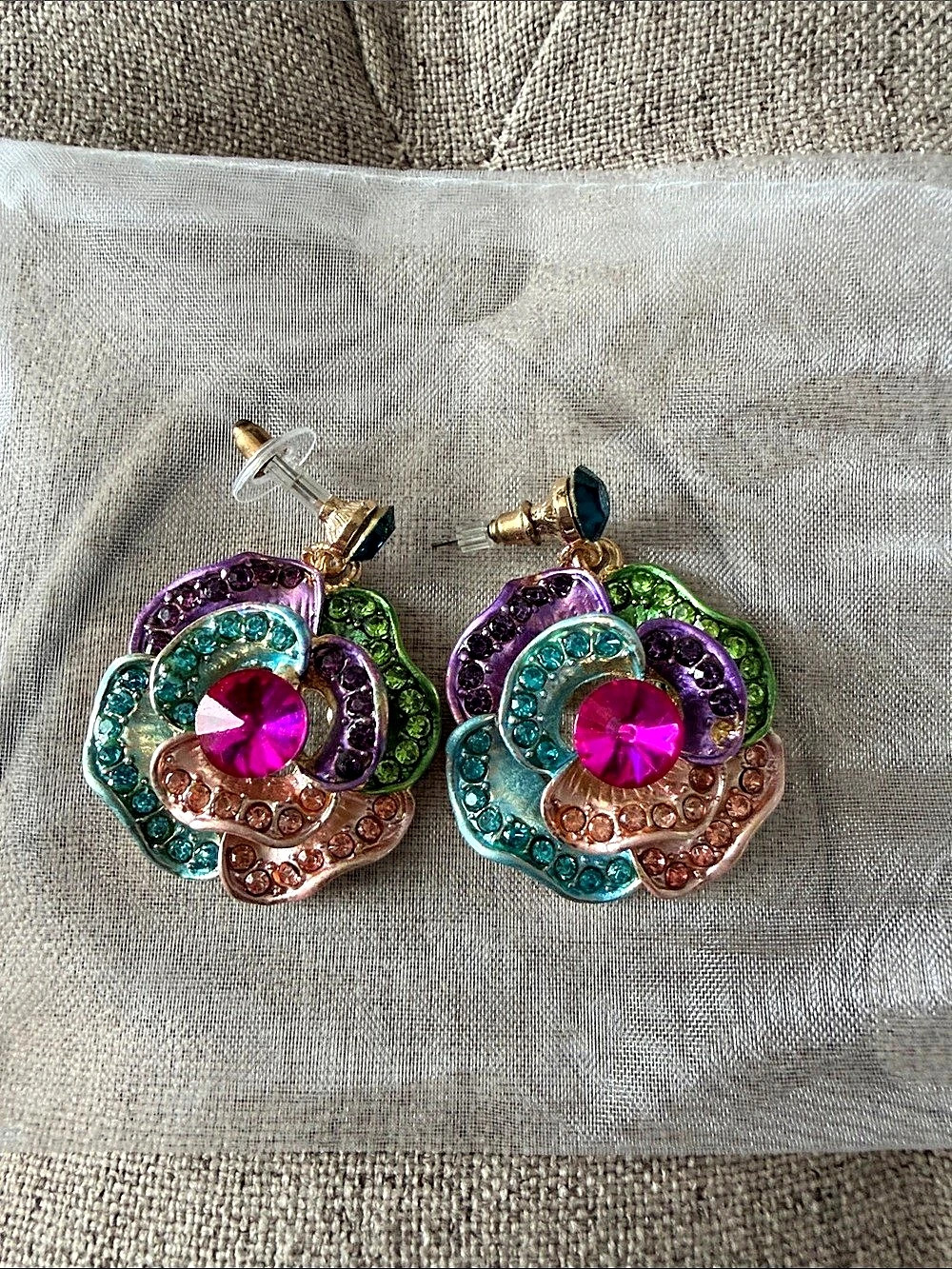 Aratta Multicolor Flower Earrings NEW